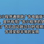 微信小程序跳广告电脑pc永久版-蓝易网